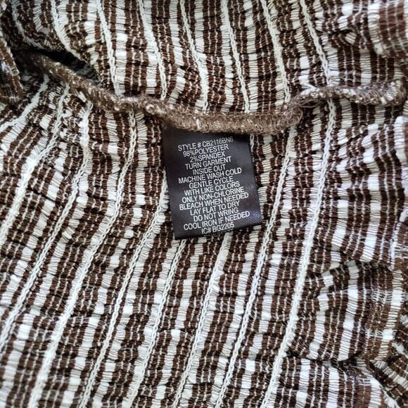 Sanctuary Westside Gingham Check Plaid Smocked Cropped Tank Top Chocolate Medium - Picture 9 of 10